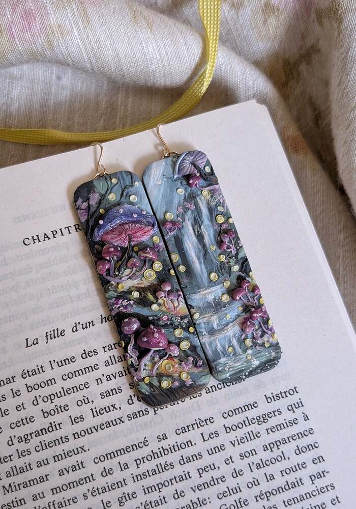 The hidden waterfall- earrings