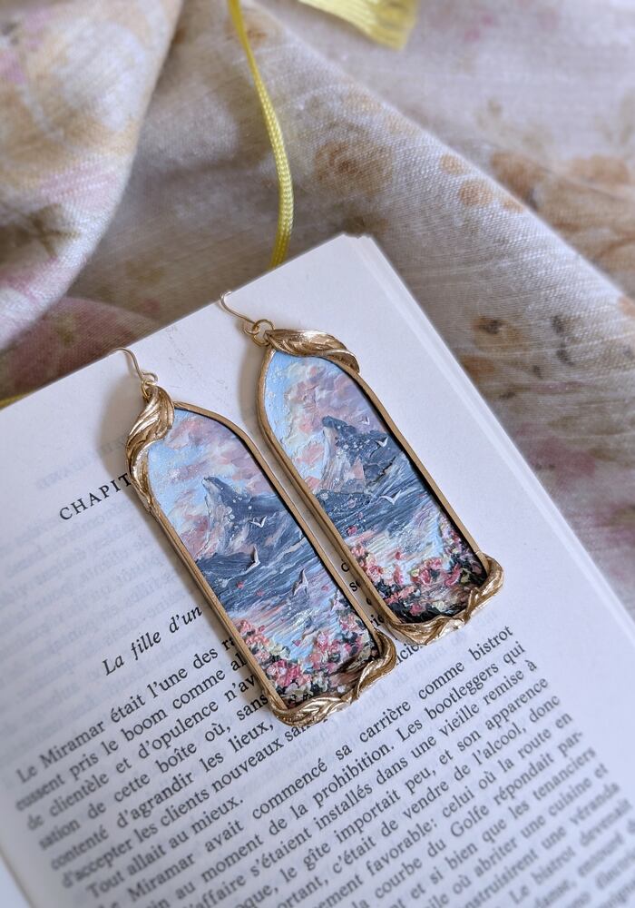 The dreamy spring landscape - earrings
